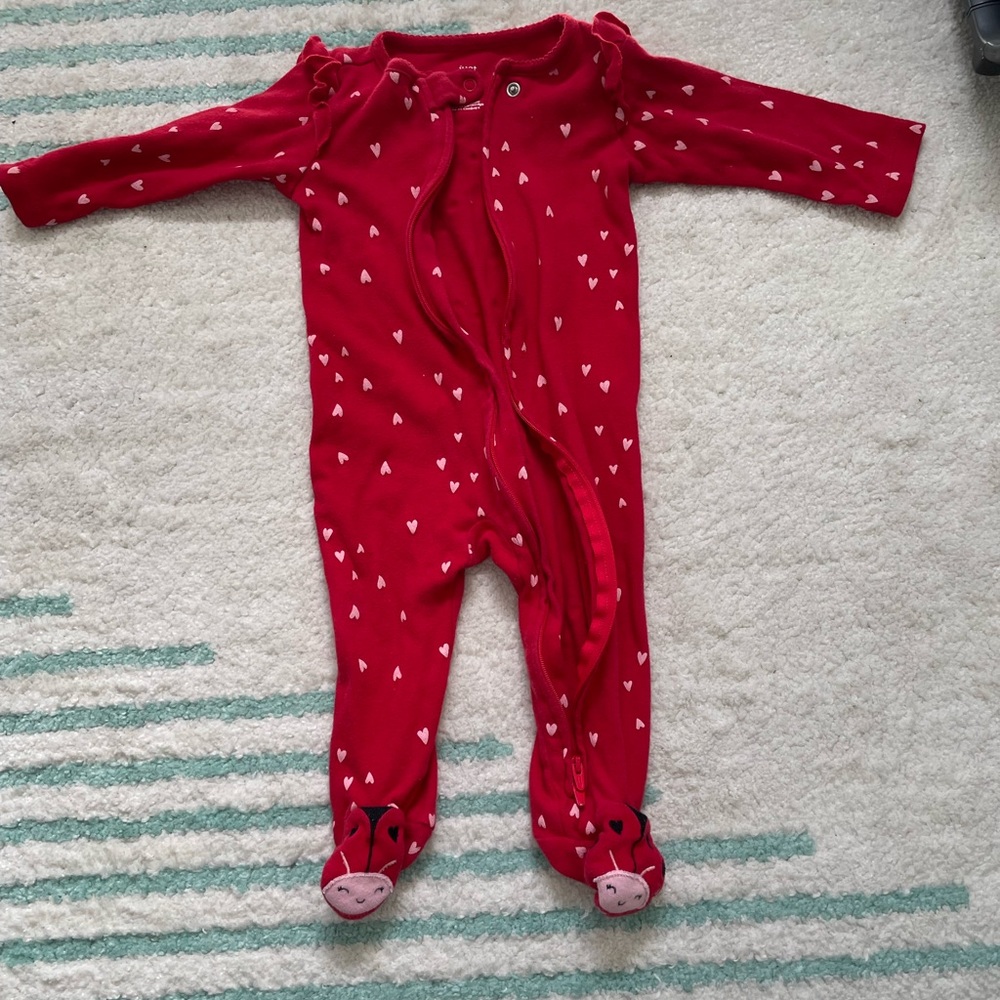 Carters Heart PJs 9m